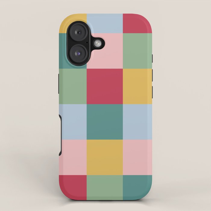 Bold Colorful Checks Pattern - Large XXII iPhone Case Gallery Image 1