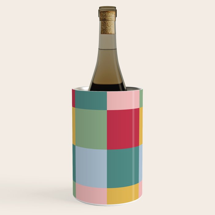 Bold Colorful Checks Pattern - Large XXII Wine Chiller Gallery Image 1