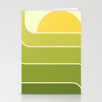Retro Geometric Sun Set Design 432 Stationery Card Gallery Image 2