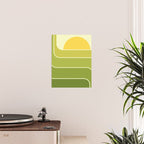 Retro Geometric Sun Set Design 432 Poster Gallery Image 2