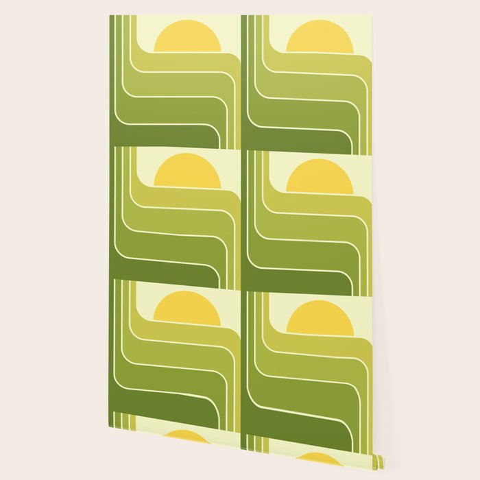Retro Geometric Sun Set Design 432 Wallpaper Gallery Image 2