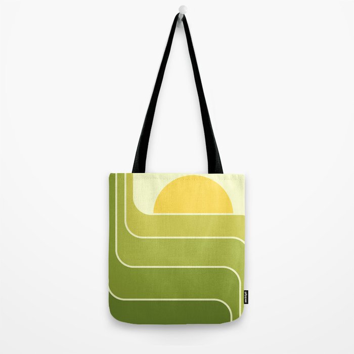 Retro Geometric Sun Set Design 432 Tote Bag Gallery Image 2