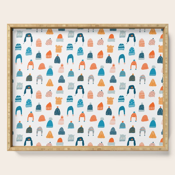 Winter hats Serving Tray Gallery Image 1