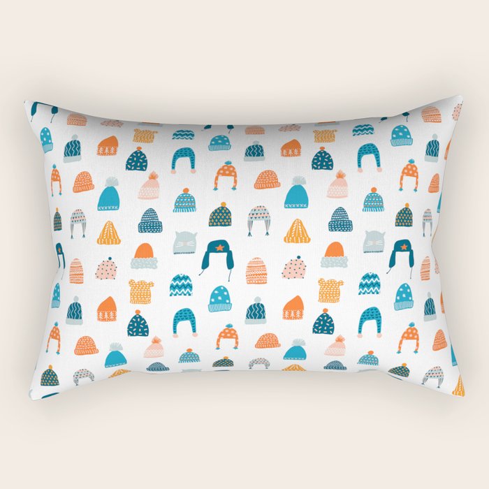 Winter hats Rectangular Pillow Gallery Image 2
