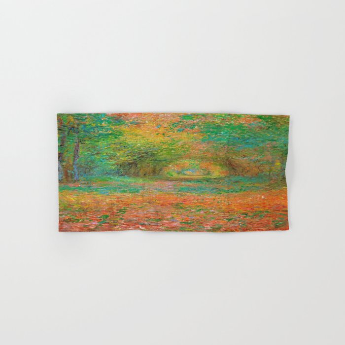 Claude Monet - The Undergrowth in the Forest of Saint-Germain (1882) Bath Towel Gallery Image 1