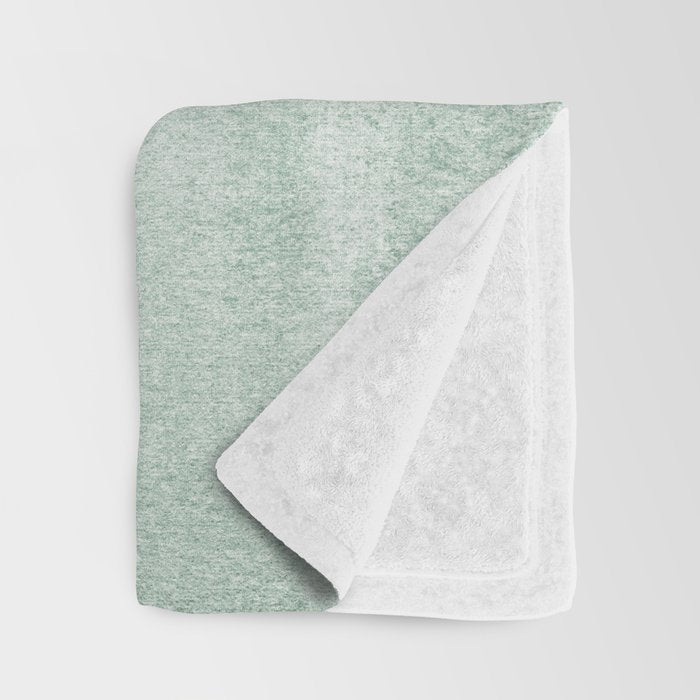 FADING GREEN EUCALYPTUS Throw Blanket Gallery Image 3