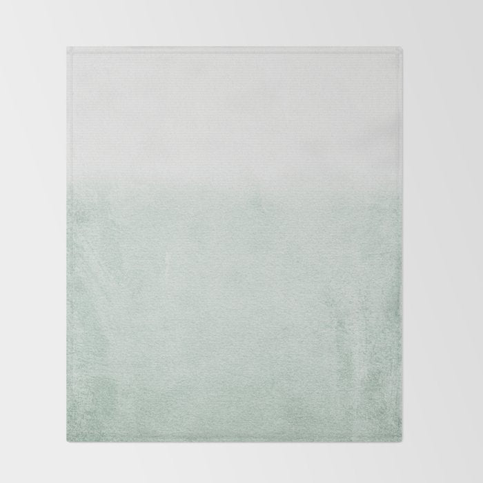 FADING GREEN EUCALYPTUS Throw Blanket Gallery Image 2