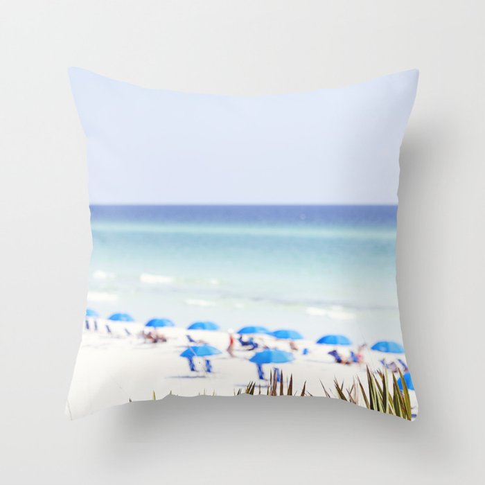 Seaside Florida Photography Throw Pillow Gallery Image 6