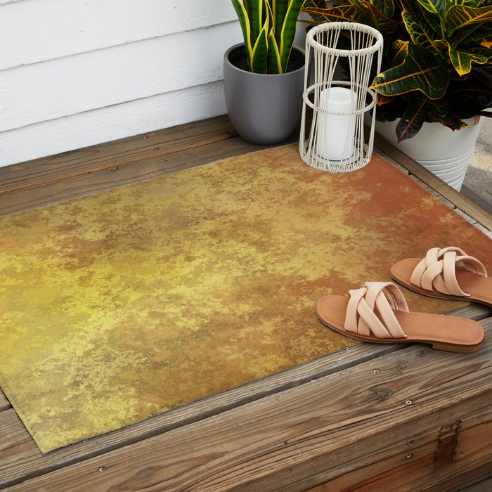 Rusty Gold and Copper Outdoor Rug Gallery Image 2