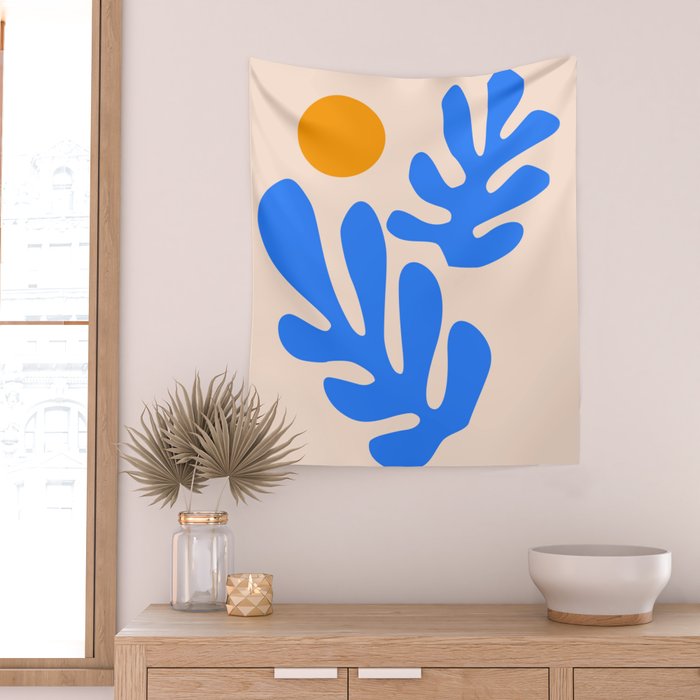 Henri Matisse - Leaves - Blue Wall Tapestry Gallery Image 2