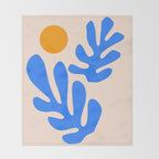 Henri Matisse - Leaves - Blue Throw Blanket Gallery Image 2