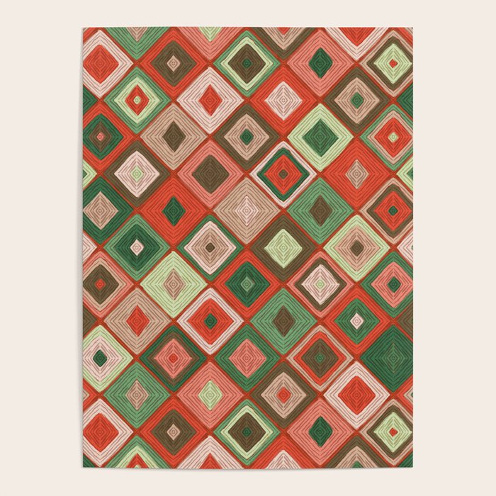 Hand-drawn Quilt #5 Poster Gallery Image 1
