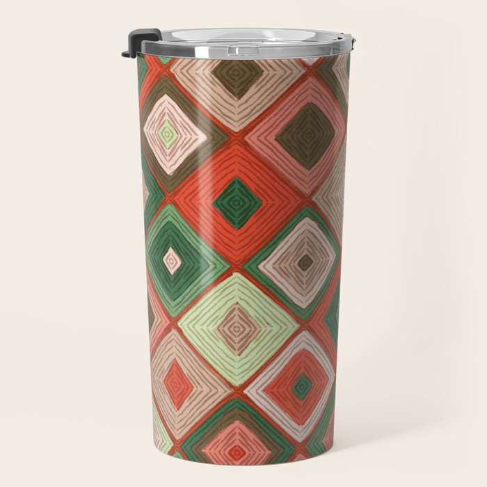 Hand-drawn Quilt #5 Travel Mug Gallery Image 3