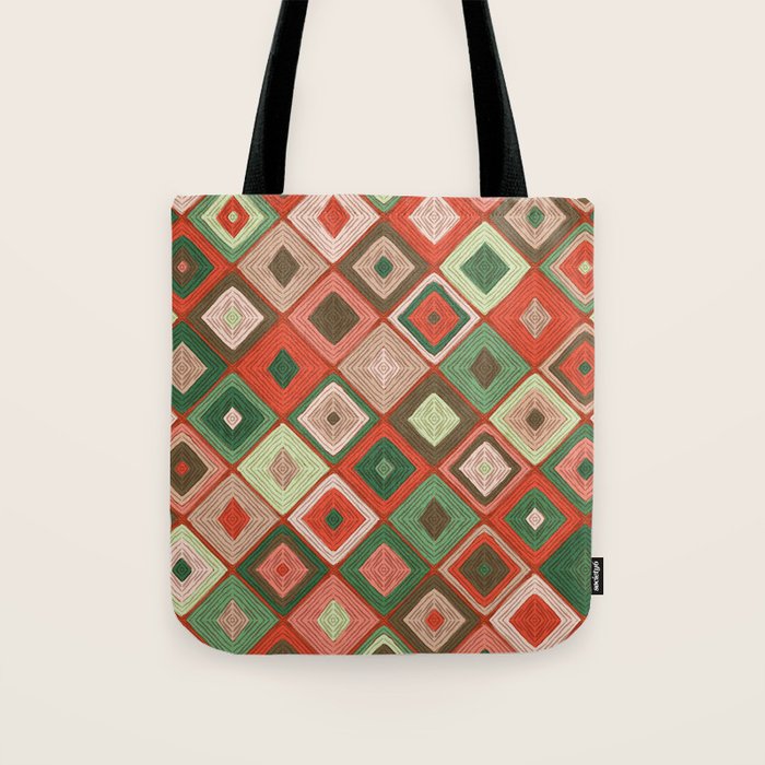 Hand-drawn Quilt #5 Tote Bag Gallery Image 1