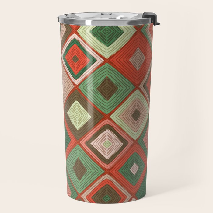 Hand-drawn Quilt #5 Travel Mug Gallery Image 2