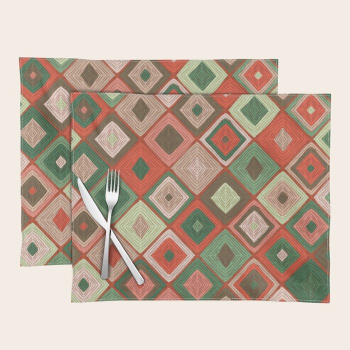 Hand-drawn Quilt #5 Placemat Gallery Image 1