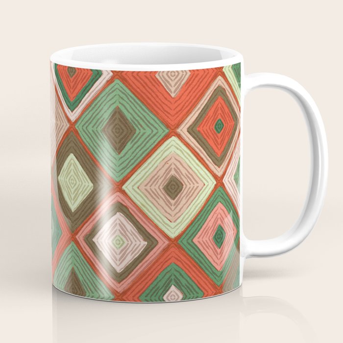 Hand-drawn Quilt #5 Coffee Mug Gallery Image 1