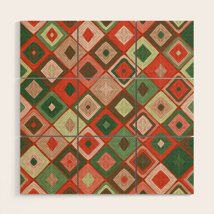 Hand-drawn Quilt #5 Wood Wall Art Gallery Image 1