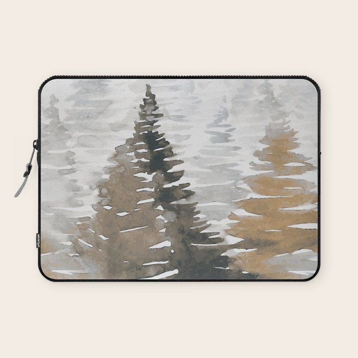 Watercolor Pine Trees 3 Laptop Sleeve Gallery Image 1