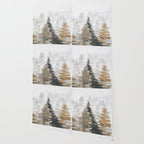 Watercolor Pine Trees 3 Wallpaper Gallery Image 2