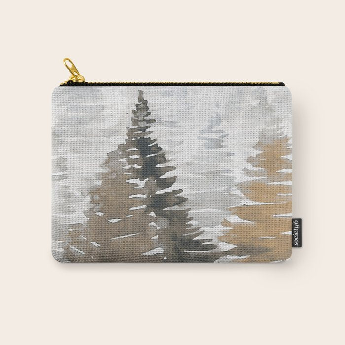 Watercolor Pine Trees 3 Carry All Pouch Gallery Image 1