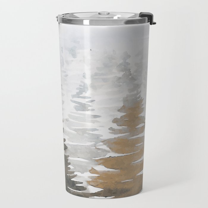 Watercolor Pine Trees 3 Travel Mug Gallery Image 2