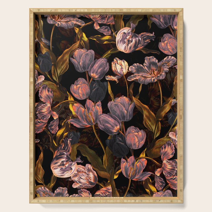Magic Tulips Pattern II Serving Tray Gallery Image 1