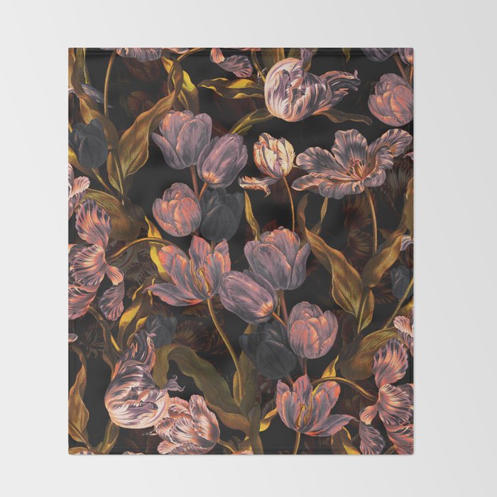 Magic Tulips Pattern II Throw Blanket Gallery Image 2