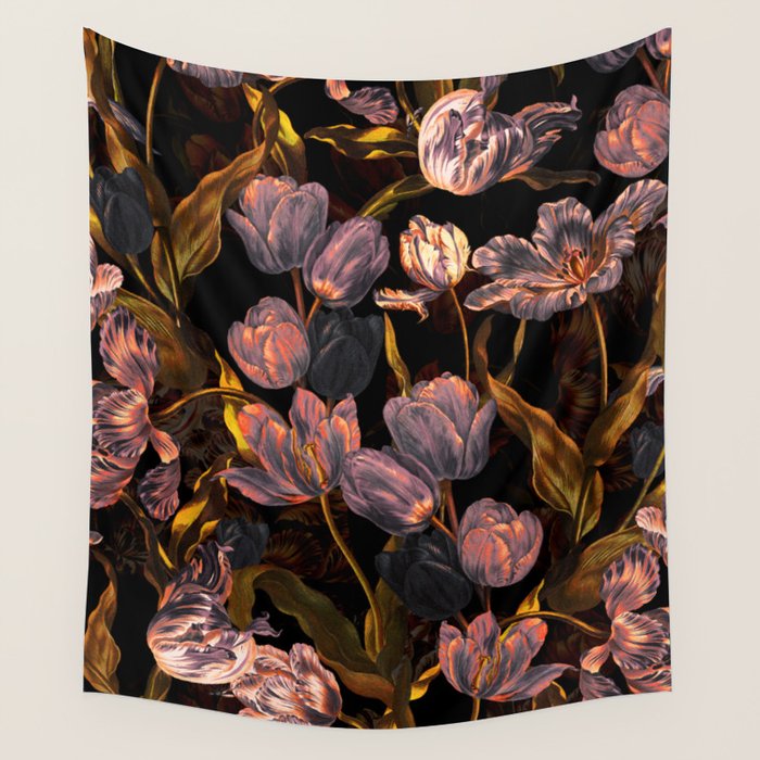 Magic Tulips Pattern II Wall Tapestry Gallery Image 1