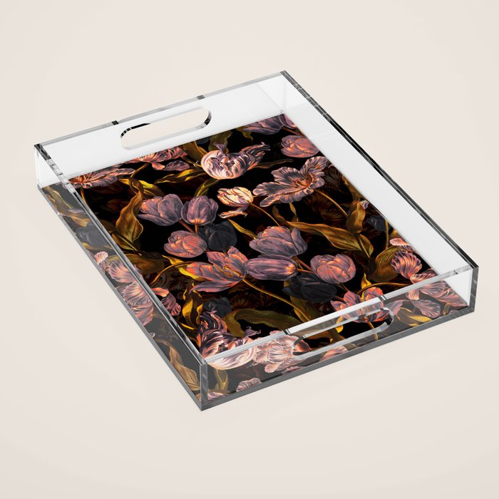 Magic Tulips Pattern II Acrylic Tray Gallery Image 1