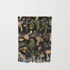 Vintage Mushroom Fungi Night Forest Botanical Garden Wall Hanging Gallery Image 1