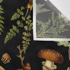 Vintage Mushroom Fungi Night Forest Botanical Garden Wall Tapestry Gallery Image 3
