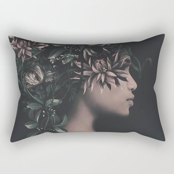 Night Bloom 2 Rectangular Pillow Gallery Image 2