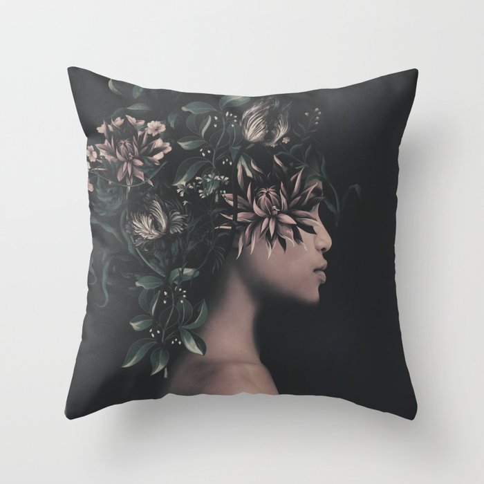 Night Bloom 2 Throw Pillow Gallery Image 6