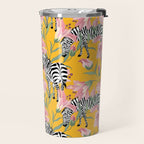 Striped For Life | Zebra Mango Forest | Modern Bohemian Wildlife Jungle | Botanical Nature Travel Mug Gallery Image 2