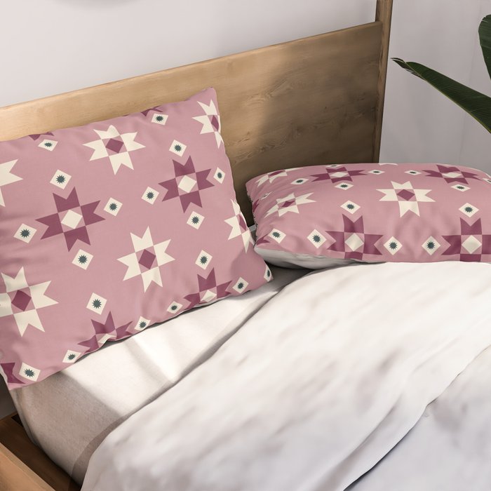 Modern quilt - berry Pillow Sham Gallery Image 2