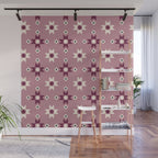 Modern quilt - berry Wall Mural Gallery Image 1