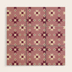 Modern quilt - berry Wood Wall Art Gallery Image 1