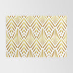 Gold art deco diamonds on white Rug Gallery Image 2