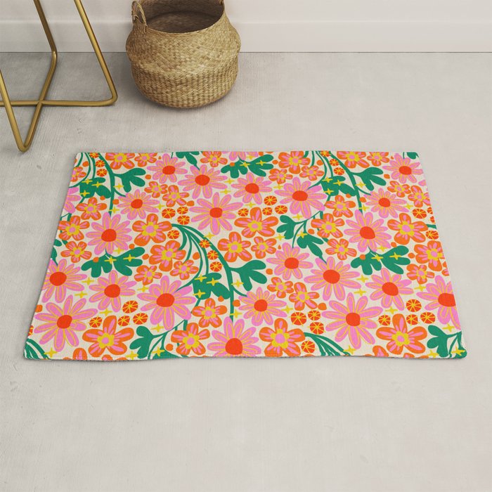 Happy flowers Rug Gallery Image 1