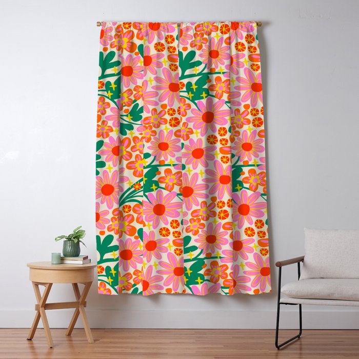 Happy flowers Window Curtain Gallery Image 1
