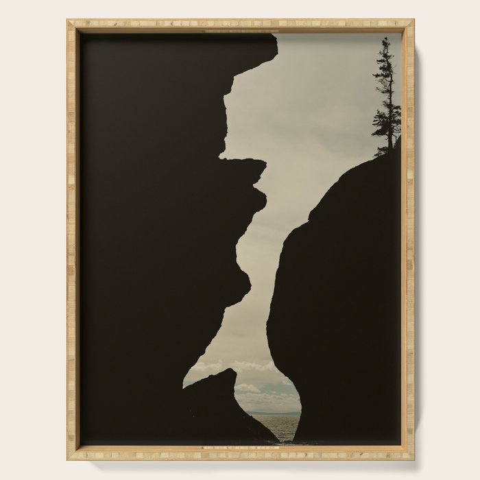 landscape silhouette no 2 - nature photograph  Serving Tray Gallery Image 1