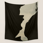 landscape silhouette no 2 - nature photograph  Wall Tapestry Gallery Image 4