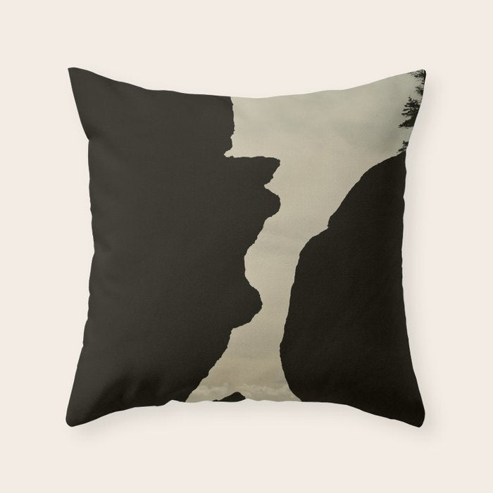 landscape silhouette no 2 - nature photograph  Throw Pillow Gallery Image 1