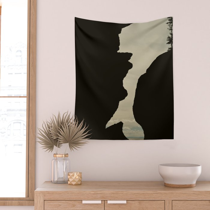 landscape silhouette no 2 - nature photograph  Wall Tapestry Gallery Image 2