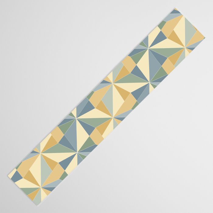 Kaleidoscope Tile Pattern XIV Neutral Earthy Pastel Table Runner Gallery Image 3