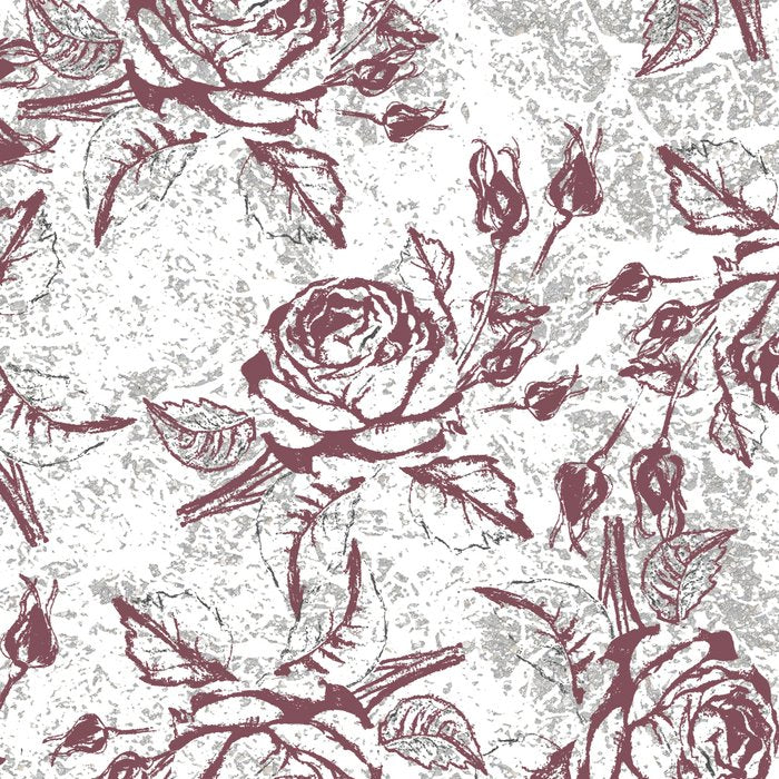 Vintage white gray burgundy floral marble Coffee Mug Gallery Image 2