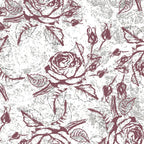 Vintage white gray burgundy floral marble Coffee Mug Gallery Image 2