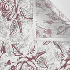 Vintage white gray burgundy floral marble Wall Tapestry Gallery Image 3