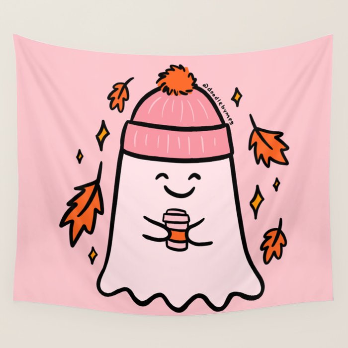 Fall Ghost Wall Tapestry Gallery Image 4